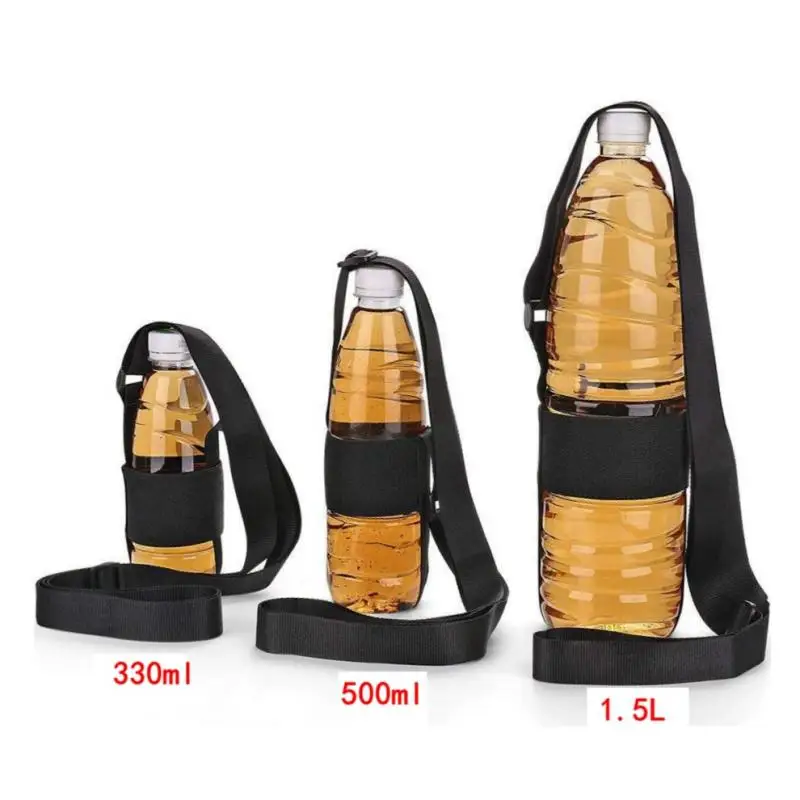 

Outdoor water bottle with strap adjustable cup bag field strap portable mineral water bag tea cup Sports Water Bottles bag