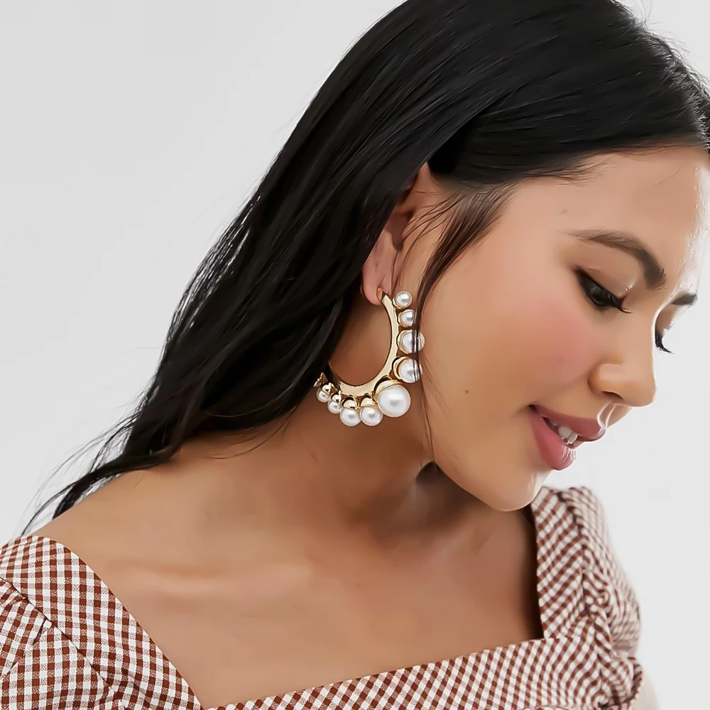 YMYW романтические серьги кольца с искусственным жемчугом очаровательные модные