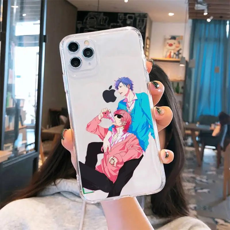 

Yarichin bitch Club Anime Phone Case Transparent for iPhone 6 7 8 11 12 s mini pro X XS XR MAX Plus cover funda shell