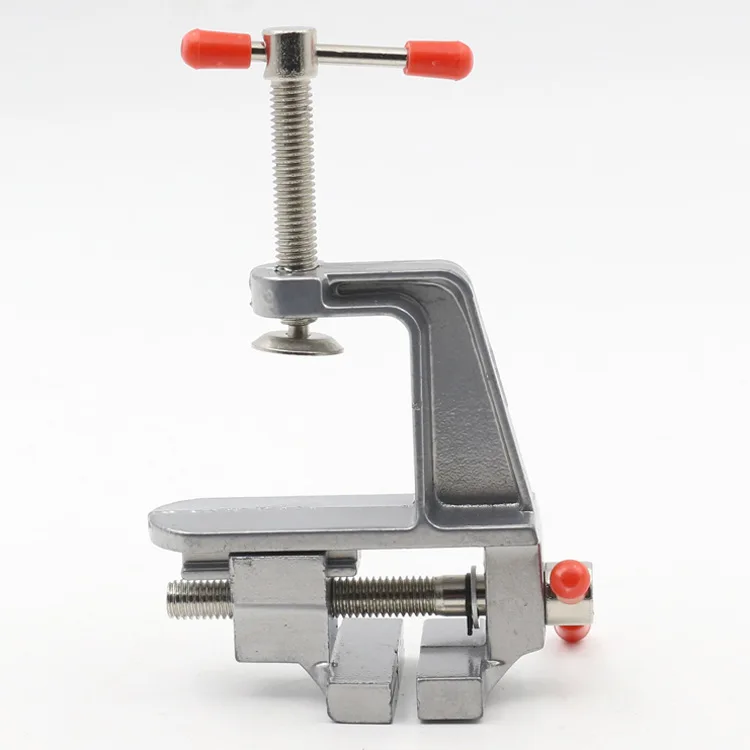 

3.5" Aluminum Miniature Jewelers Hobby Clamp on Table Bench Vise Mini Tool Muliti-Funcational Work Table Mini Aluminum Core Clip