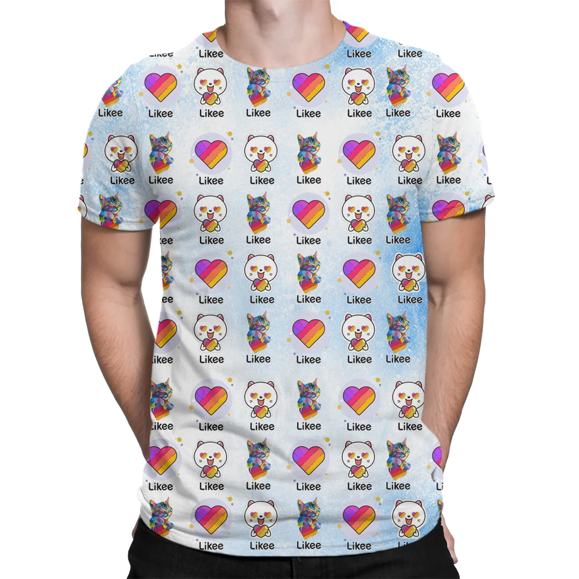 

Likee Kawaii 3D Cartoon Printing Men T-shirt Teen Oversized T-shirt Casual Short-sleeved Harajuku T-shirts Male O-neck Tops