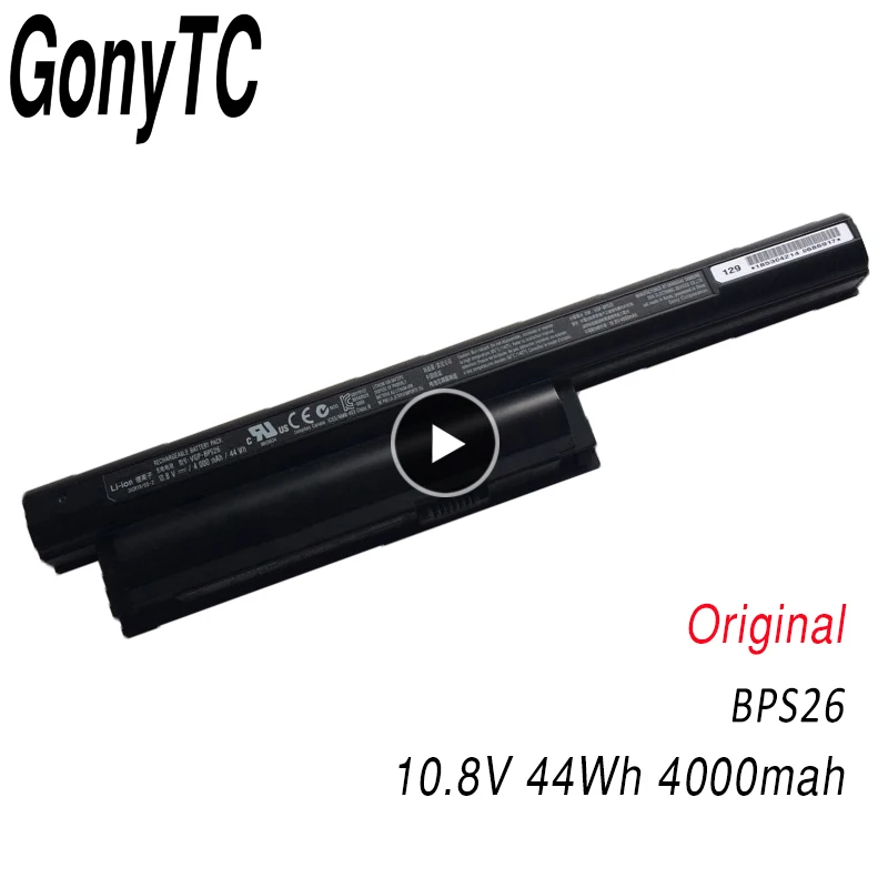 Аккумулятор для sony Vaio BPS26 VGP-BPL26 VGP-BPS26 BPS26A SVE141 SVE14A SVE15 SVE17 ноутбук литий ионный 6 ячеек из натуральной кожи