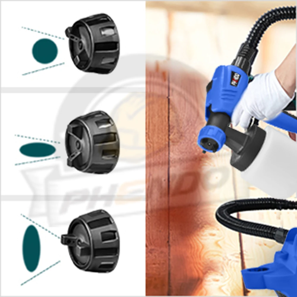 PHENDO Краски опрыскиватель 800W HVLP домашний электрический пистолет распылитель с 3