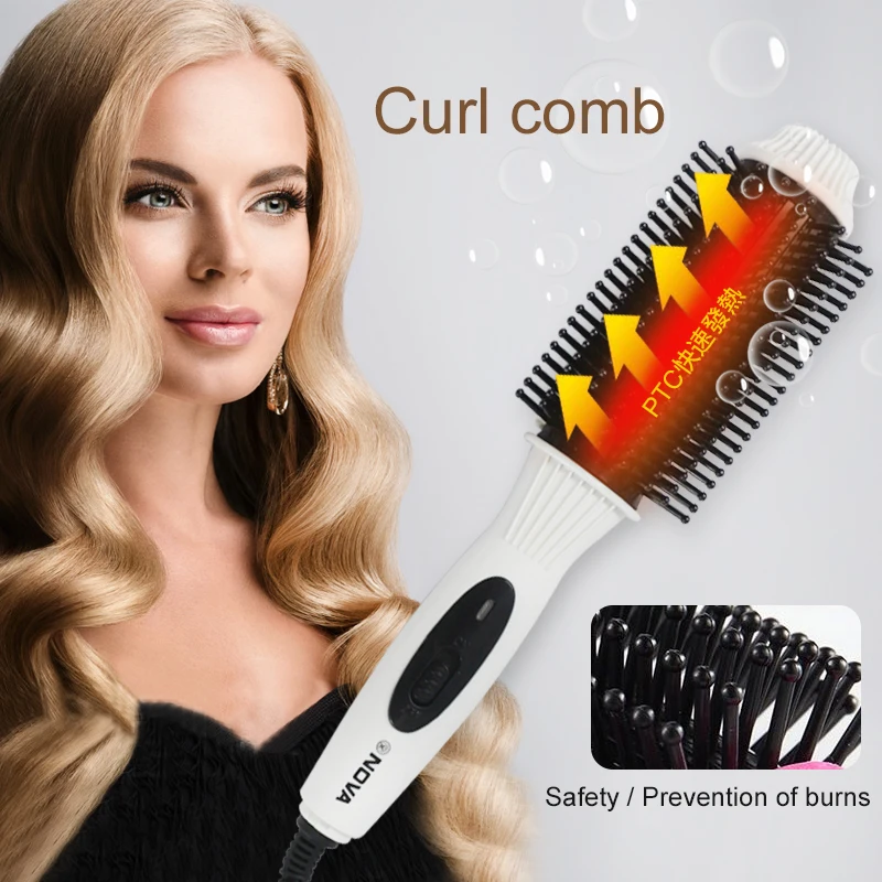 2 в 1 расческа для выпрямления волос профессиональные щипцы завивки белые розовые