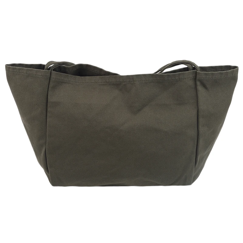 

Women Fashion Canvas Shoulder Bag Large Capacity Female Vintage Big Tote Handbag Folding Reusable Portable Thin Strap Cloth Bags
