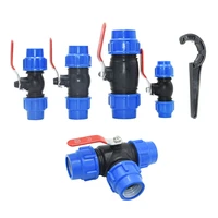202532405063mm plastic water pipe quick ball valve connector tee water splitter t type pe pipe 3 way coupler 1pcs