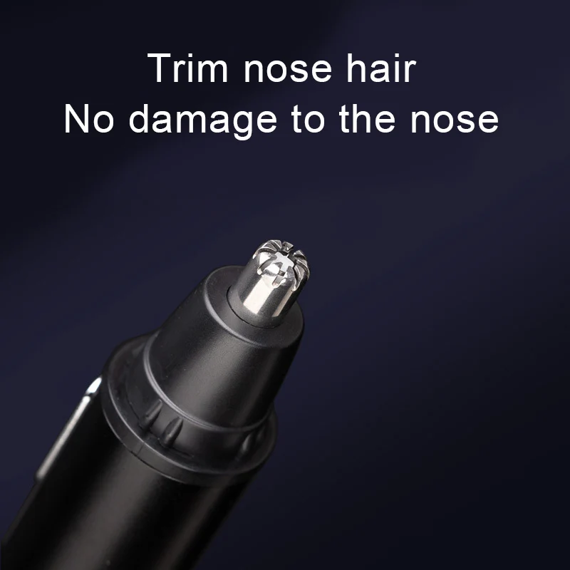 

Electric Double-cut Nose Hair Trimmer Rechargeable Multifunctional Hair Clipper with Limited Comb for Eyebrow Fine hair