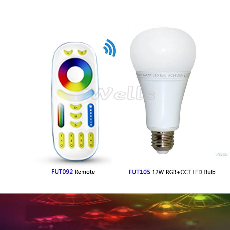 Miboxer 12 Вт RGB + CCT беспроводной FUT105 2 4G E27 Светодиодная лампа с регулируемой яркостью