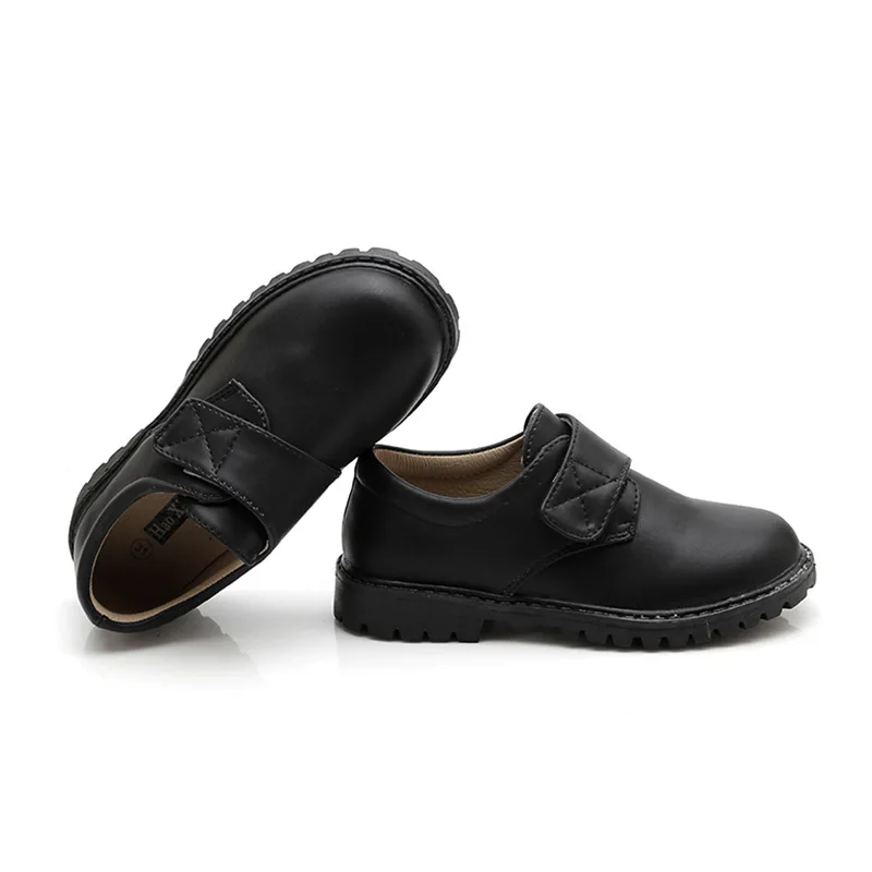 Детская обувь для школьной униформы SKOEX Кожаные Туфли оксфорды с петлей и обручем