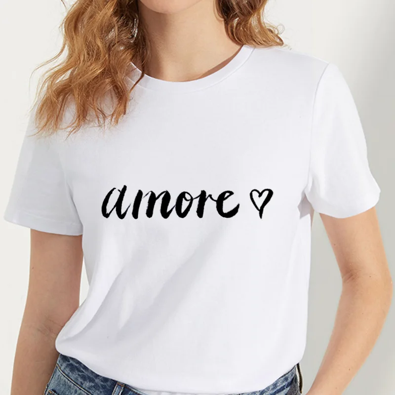 Женская футболка с буквенным принтом летняя в стиле Харадзюку 2021 | одежда