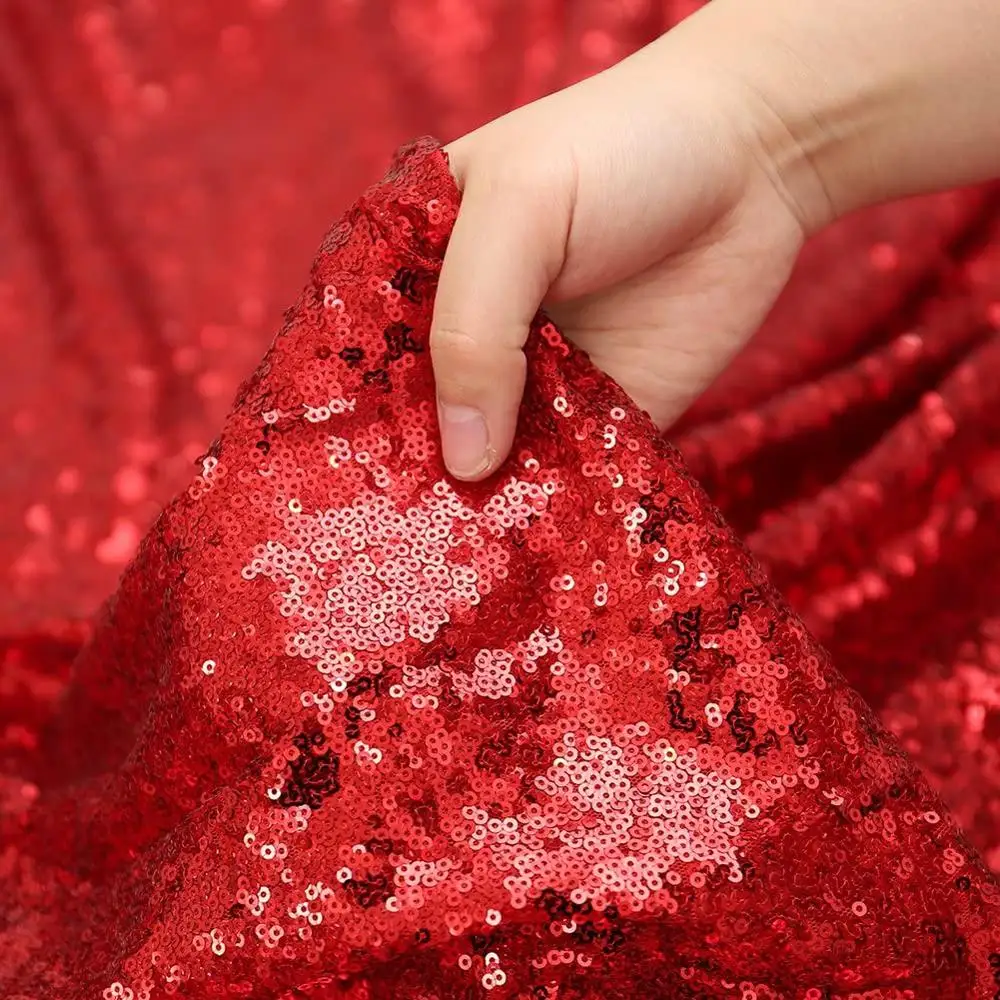 Красная скатерть с блестками 60x102 дюймовая красная блестящая для украшения