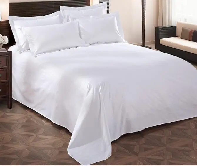 5 звезд отель простыня высокое качество сатин хлопок белый