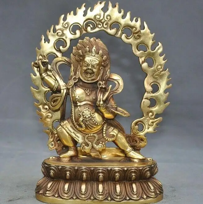 Тибетская буддистская Тантра латунная статуя Будды Махакала дорье Правдивая