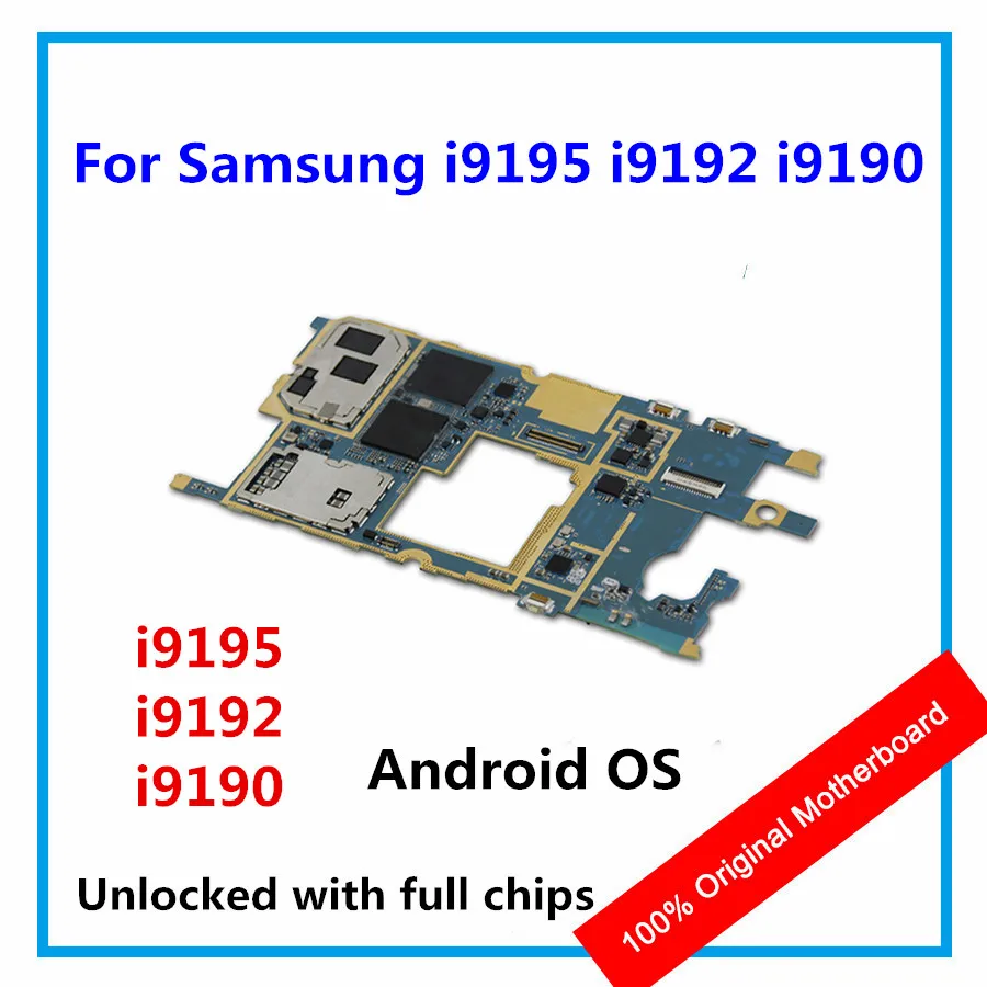 Оригинальная материнская плата для Samsung Galaxy S4 Mini i9195 i9190 i9192 логическая с чипами 100%