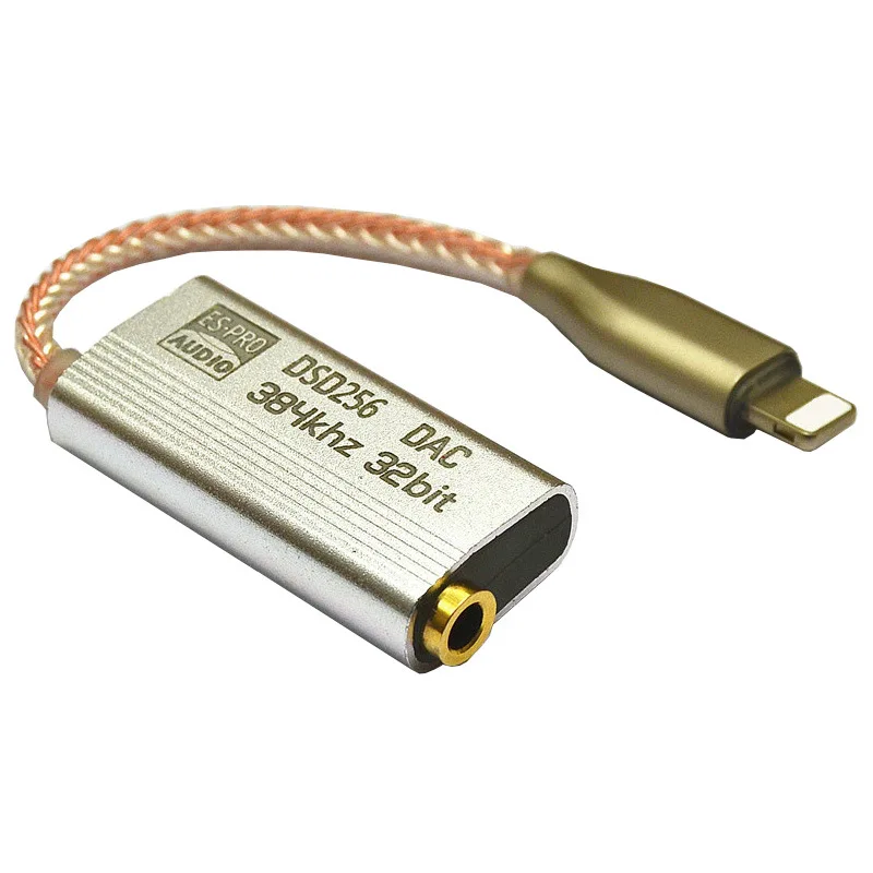 Новый чип ESS Amp для iphone усилитель наушников HiFi декодирование USB до 3 5 мм адаптер DAC