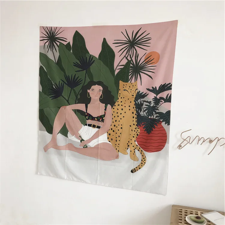 Оригинальный дизайн скандинавский гобелен с переливающимся фоном прикроватный