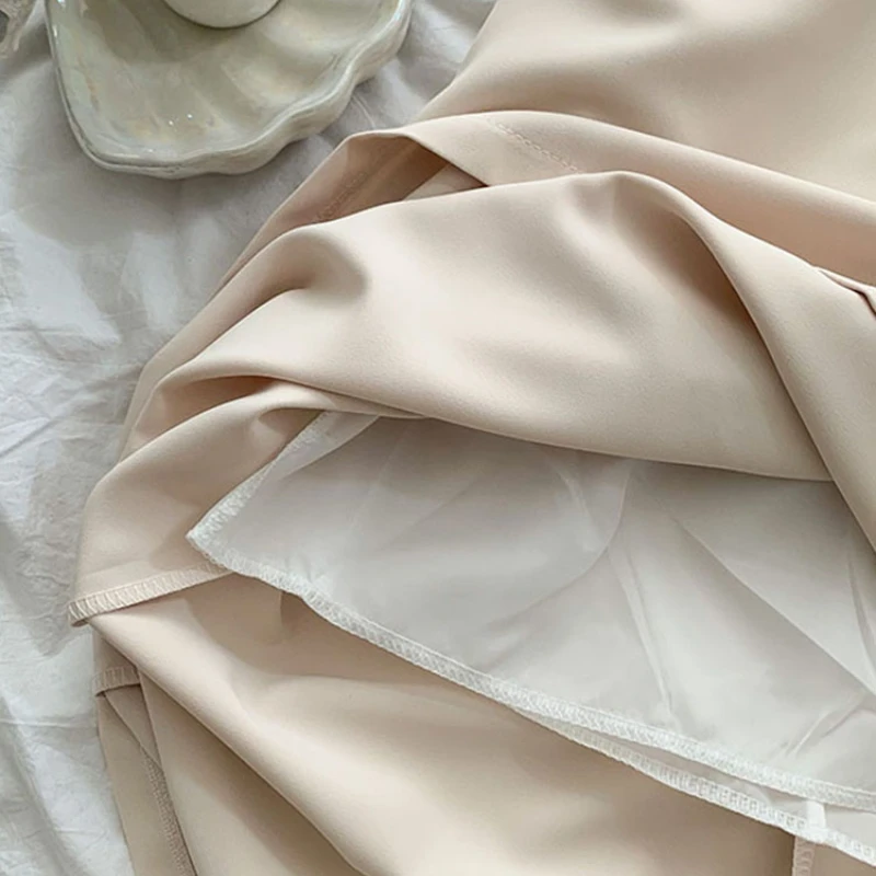 Женская юбка в стиле ампир Ulzzang элегантная простая Однотонная А-силуэта до