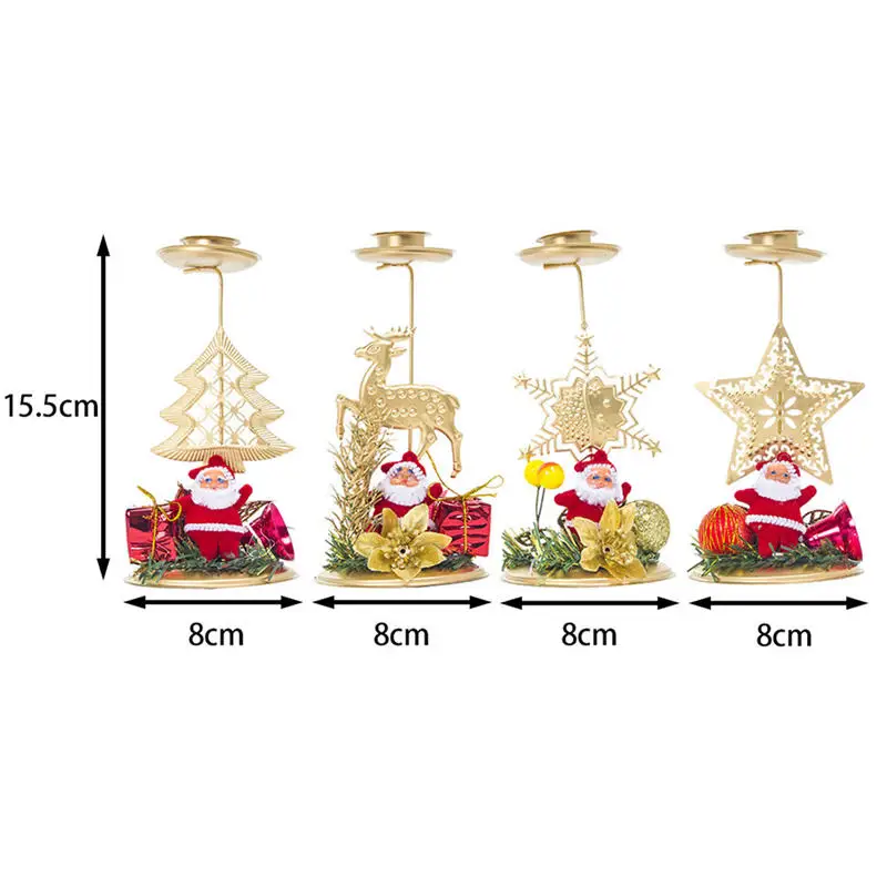 Рождественская Свеча Железный орнамент свеча Настольный Декор Фон домашний