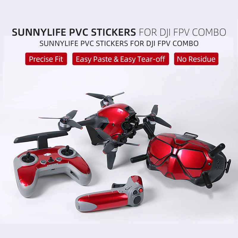 

DJI FPV Drone Casing Protective Luxury Fluorescent Sticker Skin Cover Waterproof Sticker PVC Removable FullSet Spare For DJI FPV