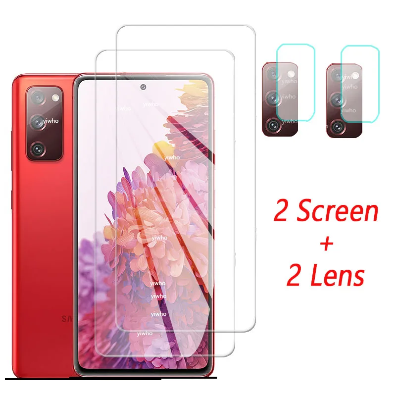 Safety Glass On For Samsung Galaxy S20 FE Protective Glass S 20 FE Camera Protector For Samsung S20FE Tempered Screen Film