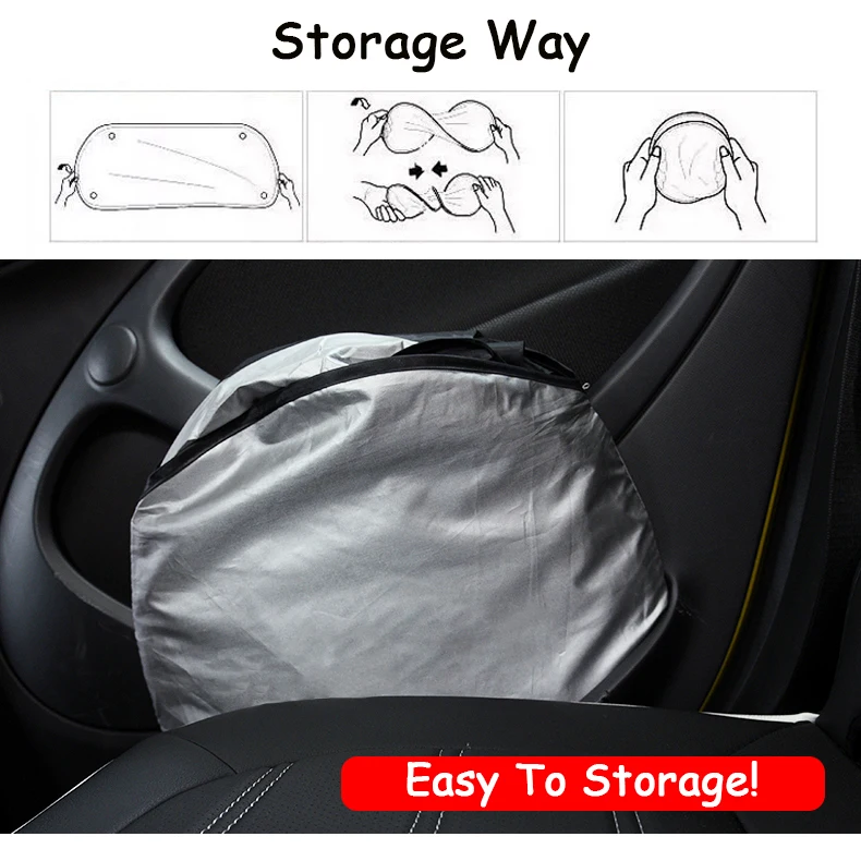 Солнцезащитный козырек на лобовое стекло автомобиля светоотражающая шторка от