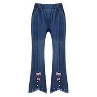 2021 new girls jeans teenage toddler kids spring autumn clothes trousers children denim pants fashion baby girl flare pants