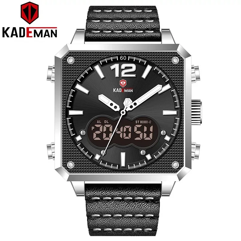 

2021 new KDM electronic quartz dual display digital sports men's watch calendar waterproof luminous dual movement military watch