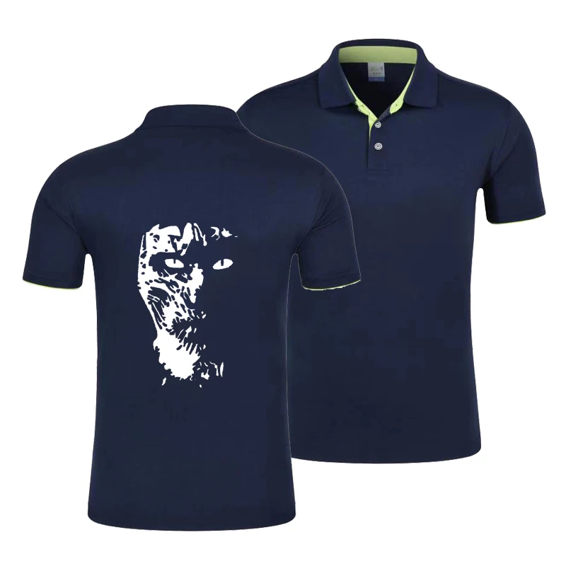 

Мужская и женская спортивная рубашка из натурального хлопка, разноцветная, с логотипом космонавта, с коротким рукавом, с отворотом, большог...