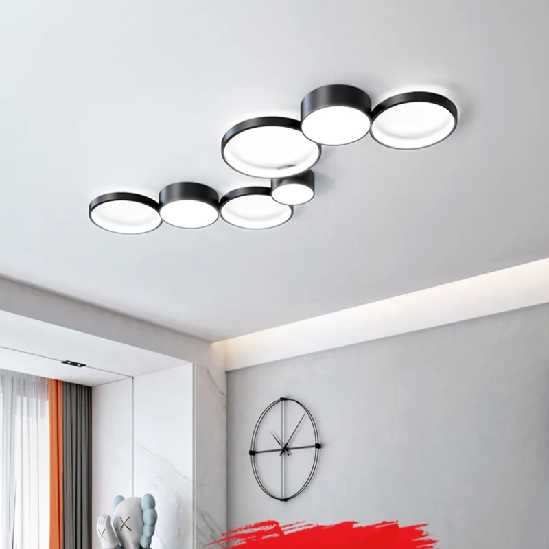 

Новая современная светодиодная потолочная лампа в скандинавском стиле для гостиной, лампа для спальни, ресторана светодиодный ная Люстра д...