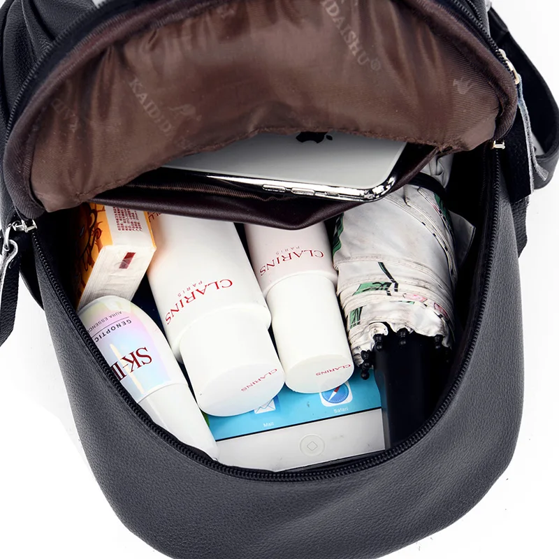 

LANYIBAIGE Designer Female Backpack High Quality Vintage Leather Backpacks for Women School Bag Travel Bagpack Ladies Back Pack