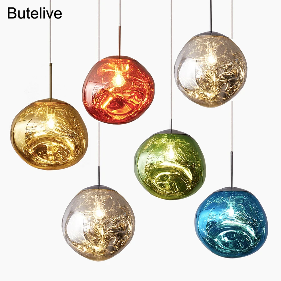 Стеклянные подвесные светильники из лавы в скандинавском стиле для спальни