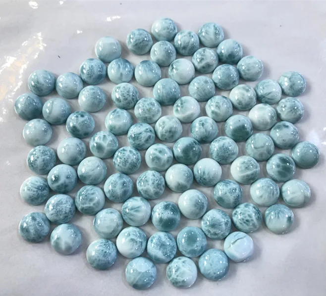 

10mm round shape Cabochon Natural Larimar gemstone cabochon Wholesale loose semi precious stone for jewerlry ring earring face