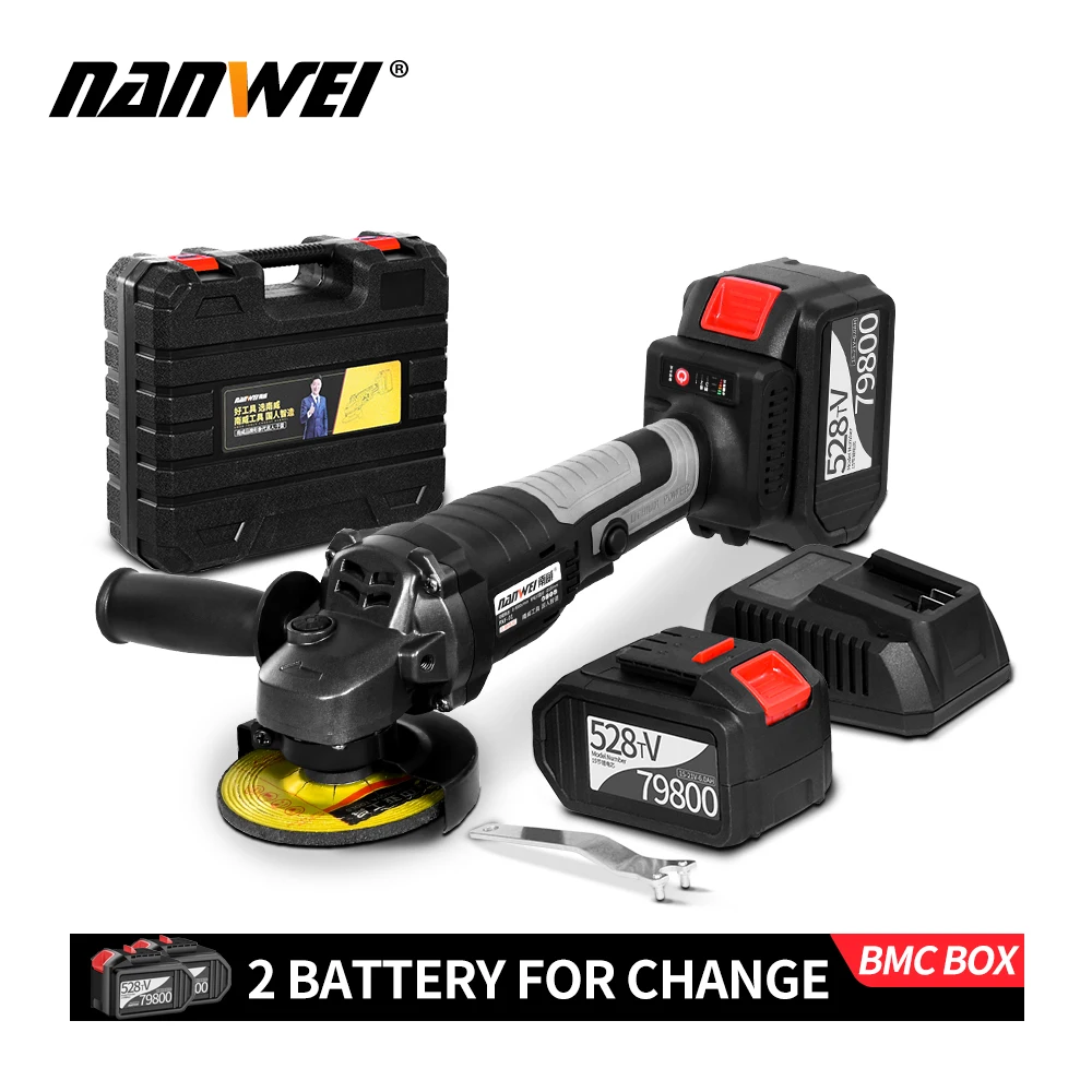 Новая литиевая Беспроводная безщеточная угловая шлифовальная машина 21