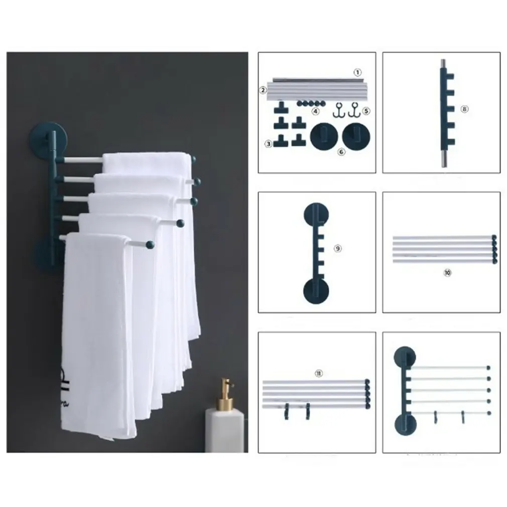 

Wall Mount Punch Free Adhesive Bathroom Towel Holder Hanger Shelf Rack Organizer Cabinet Door Hanging Holder Organizer Stand