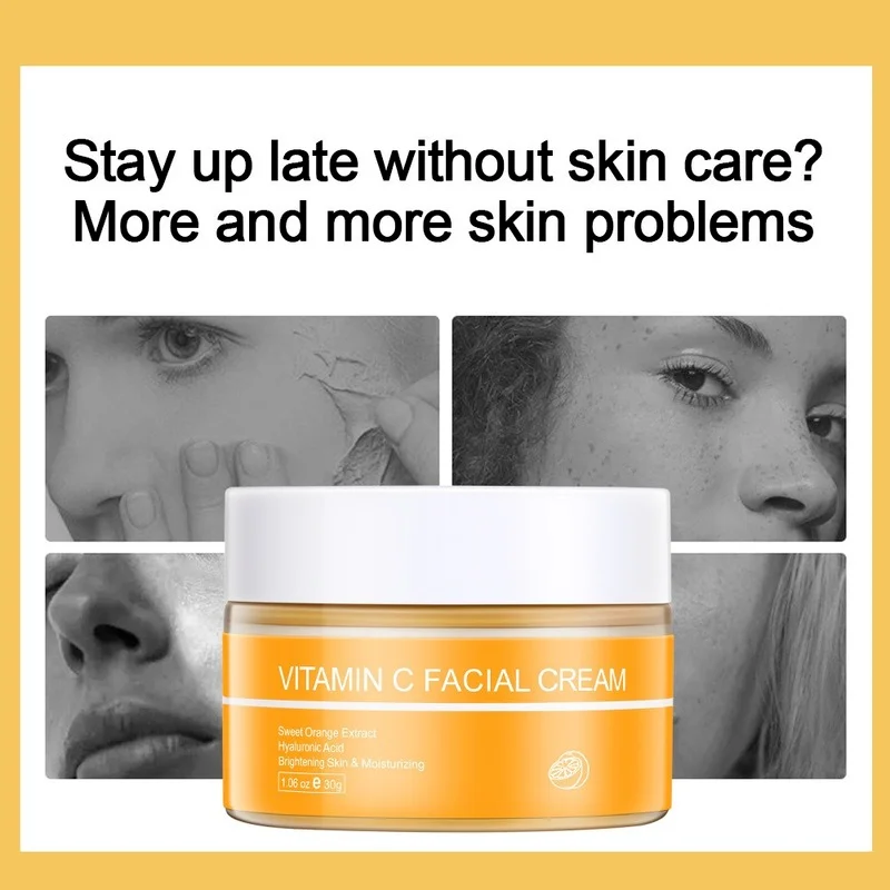 

VC Осветляющий крем осветляет кожу, улучшает увлажнение кожи, веснушки, отбеливающий крем для ухода за кожей лица, лечение акне