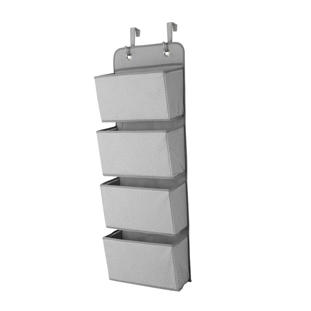 

Cabinet Organiser Starsglowing Fabric Wardrobe 4 Compartments Towels Underwear Socks Handbag HangWall Foldable Storage Bag #40