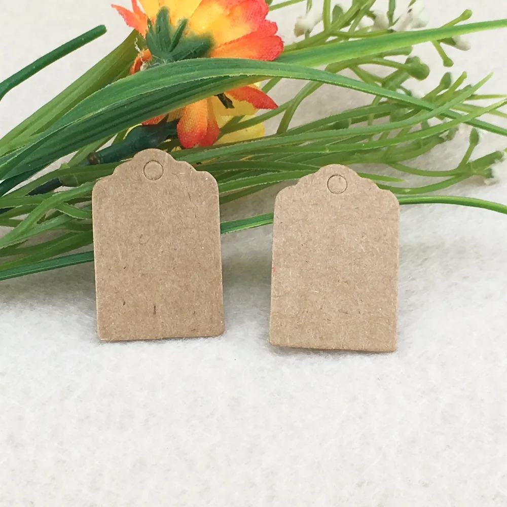 

500Pcs Kraft Paper Tags with 500pcs string Label Luggage Sticker Invitations Wedding Party Decoration Note Blank Price Hang Tag