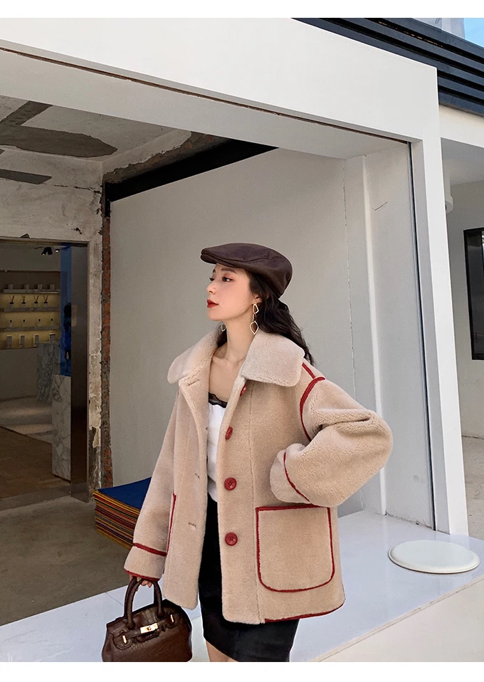 Женское пальто с натуральным мехом осенне-зимняя куртка для женщин 2020 Корейская