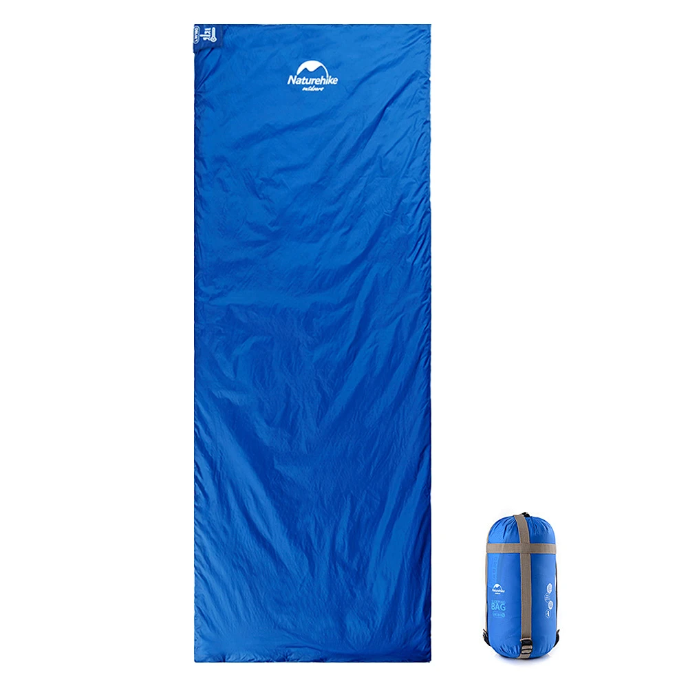 Naturehike открытый 98x33In спальный мешок легкий конверт спальный ленивый мешок Кемпинг Туризм одеяло демисезонный плед - Цвет: Sky blue