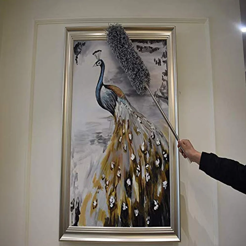 Тряпка из микрофибры с удлиняющим полюсом гибкие дужки без ворса для потолка