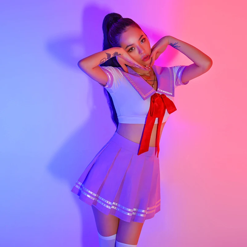 

Bar Ds Performance Clothes Women Group Dance Clothing Nightclub Gogo Lead Dance Costumes Sexy Uniform Festival Outfits DN7961