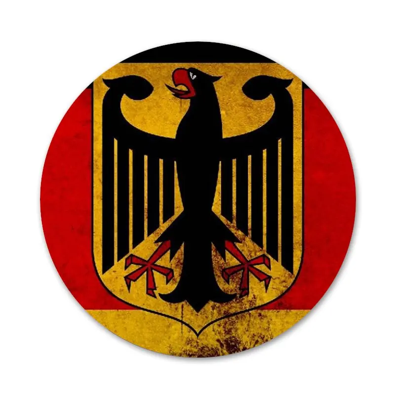 58 мм в виде немецкого флага значок на булавке декоративные Броши Металлические