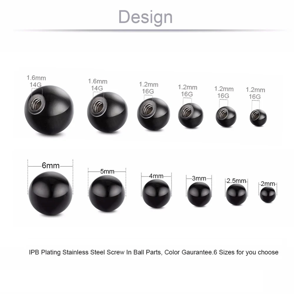 Серьги гвоздики из нержавеющей стали 10 шт. 14 г 16 г|Украшения для тела| |