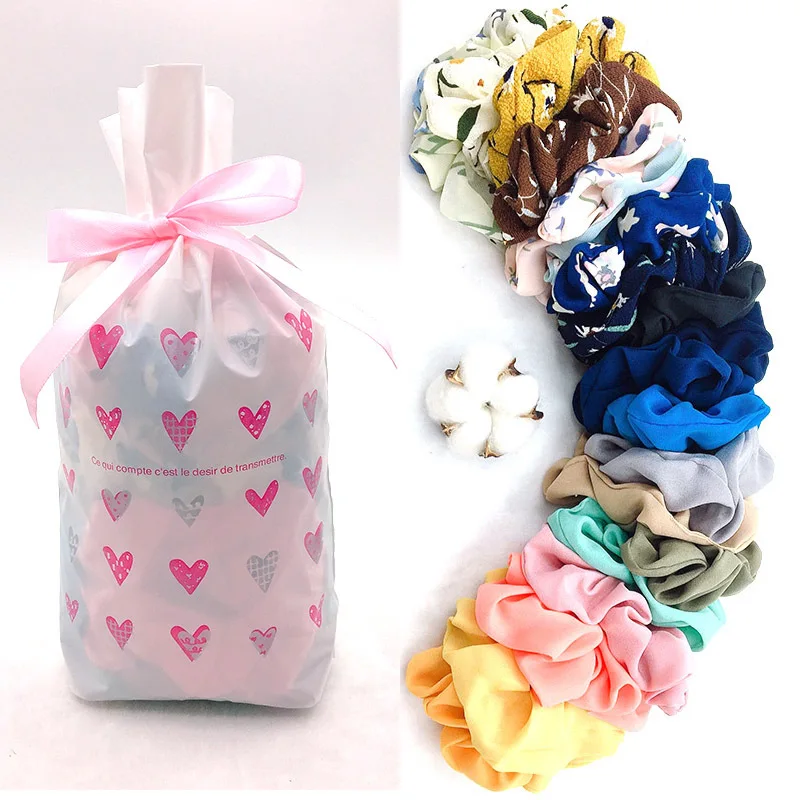 Упаковка из 20 шт. шифон обтянутая тканью Комплекты для женщин и девочек Резинка