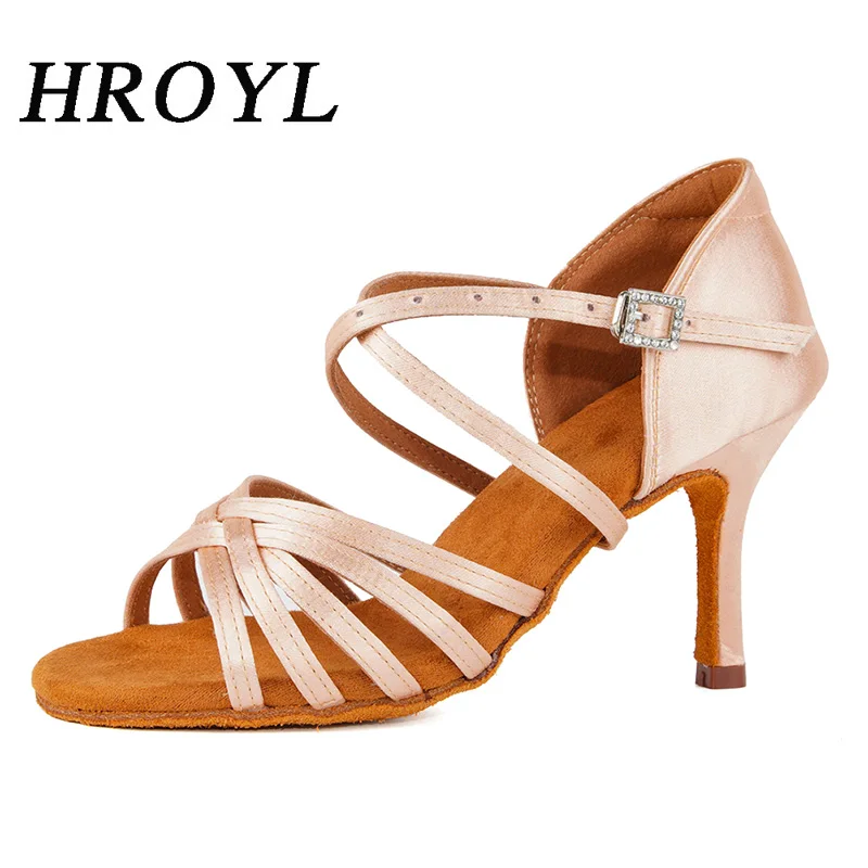 

women's girl's lady's Latin ballroom dance shoes satin professional Salsa tango party dancing shoes training High Quality