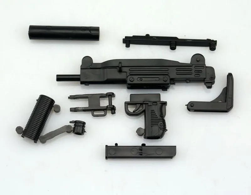 Масштаб 1:6 пулемет UZI пластиковая Сборная модель 4d оружия для солдат 12 дюймов экшн