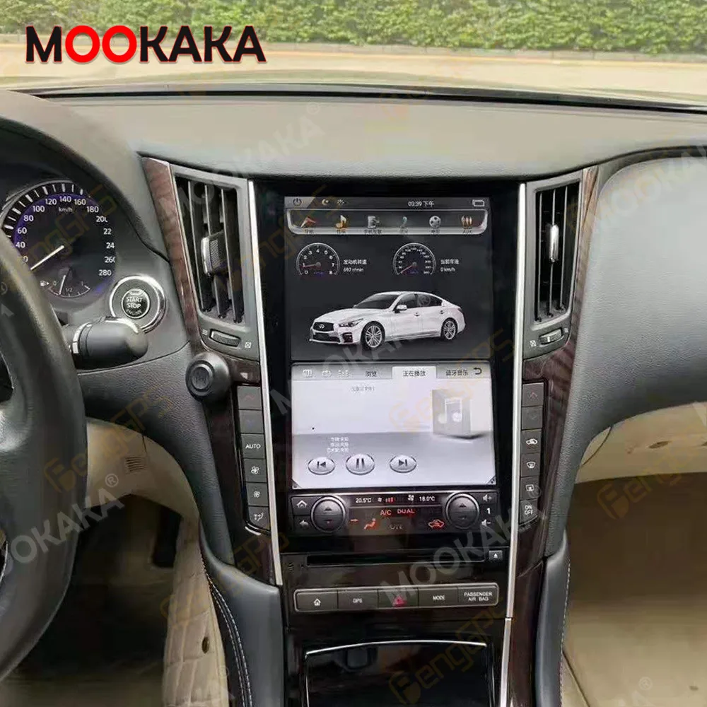 Android 9 4 + 64G IPS экран PX6 DSP Carplay для Infiniti Q50 Q50L 2015 2016 2017 2018 Автомобильный GPS