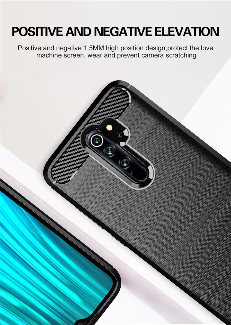 Whyes Мягкий силиконовый чехол для Xiaomi Redmi Note 8 Pro из углеродного волокна противоударный чехол из ТПУ для Xiaomi Redmi Note 8 Pro Чехол
