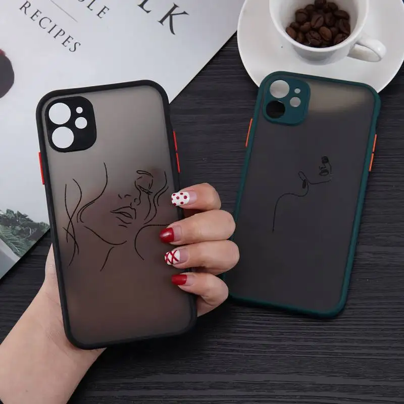 

Abstract Art Lines aesthetics pattern Phone Case matte transparent For iphone 7 8 11 12 13 plus mini x xs xr pro max cover