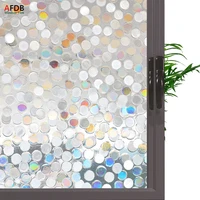 window privacy film 3d decorative glass film stained decals rainbow door covering removable stickers static cling anti uv vinyl